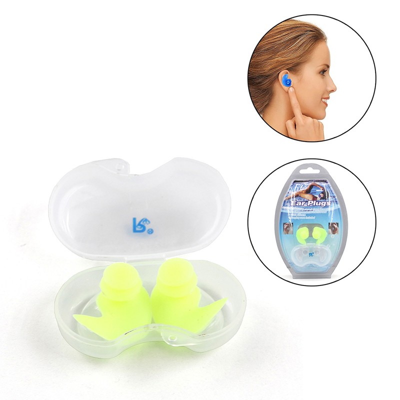 Ear  Plugs Üzgüçülük Qulaqlığı 1 cüt Qulaq Tıxacları